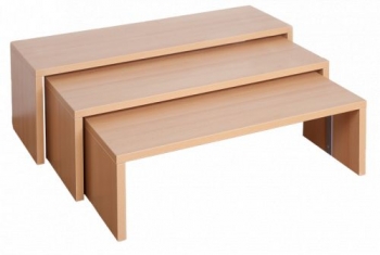 3 Bänke mit Stahlunterzug im Set