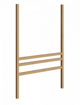 Garderobenstütze mit Rückenlehne BxHxT 80x130x4 cm