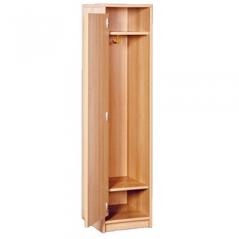 Garderobenschr.BHT 36x158x40cm, Tür li., Hutboden, 1 Dreifachh.