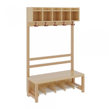 Garderobe BHT 100x26/130x39cm, einf.Abl.,Stütze,Alu-Rost m.FE