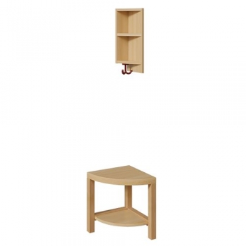 Außenecke BxHxT 35x26x35cm, zweiteilig, dopp.Ablage, rechts
