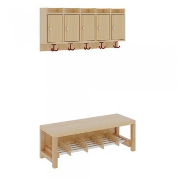 Garderobe BHT 100x26x35cm, Abl. m.Türen z.Wandm., Alu-Rost m.FE