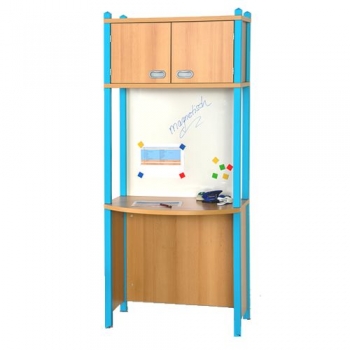 Erzieherarbeitsplatz mit 2 Türen oben B/H/T 82x180x40/60cm