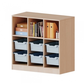 ErgoTray Regal, dreireihig, 2,5 Ordnerhöhen - evo180 Serie