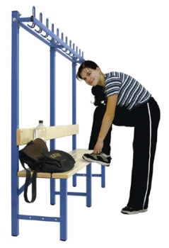 Sitzbank mit Garderobenleiste 117 cm
