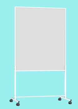 Moderationswand beidseitig Whiteboard 100x120 cm, fahrbar