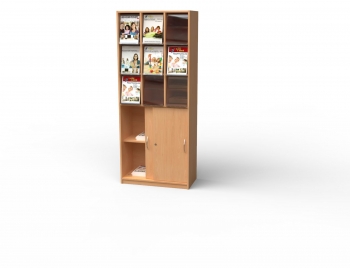 Zeitschriften & Prospektschrank BxHxT 78,5x190x40 cm