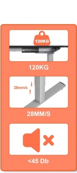 Arbeitstisch elektromotorisch höhenverstellbar 160x65-125x80 cm