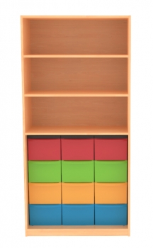 Materialregal mit 12 Schubladen, BxHxT 92x190x50 cm