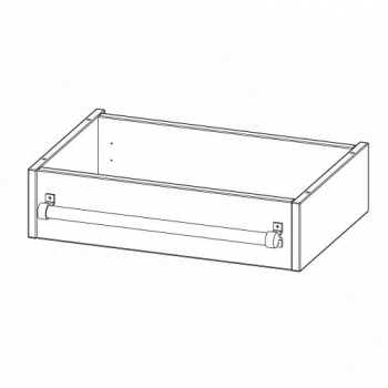 Leiterzarge für Korpus B/T 60x40 cm, zur Aufnahme einer Leiter