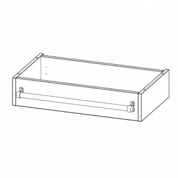 Leiterzarge für Korpus B/T 70x40 cm, zur Aufnahme einer Leiter