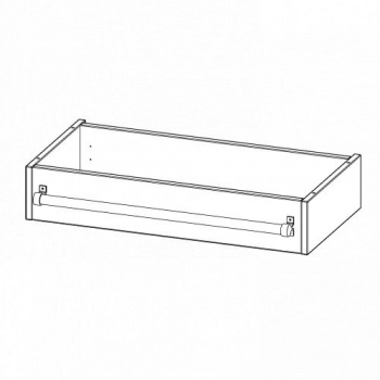 Leiterzarge für Korpus B/T 80x40 cm, zur Aufnahme einer Leiter