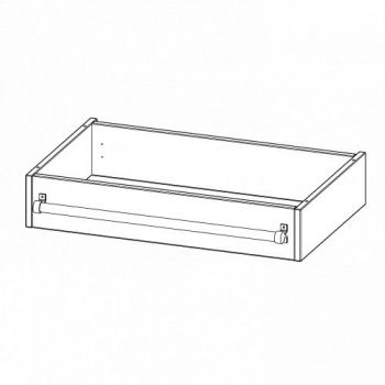 Leiterzarge für Korpus B/T 80x50 cm, zur Aufnahme einer Leiter