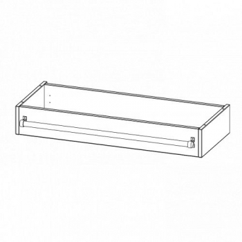 Leiterzarge für Korpus B/T 100x40 cm, zur Aufnahme einer Leiter