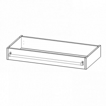 Leiterzarge für Korpus B/T 104,5x50 cm, zur Aufnahme einer Leiter