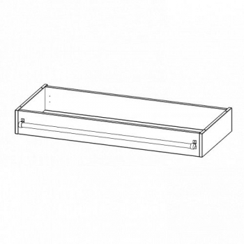 Leiterzarge für Korpus B/T 120x50 cm, zur Aufnahme einer Leiter