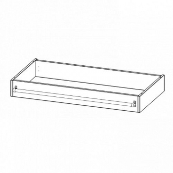 Leiterzarge für Korpus B/T 120x40 cm, zur Aufnahme einer Leiter