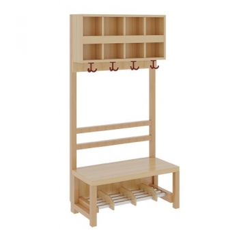 Komplettgarderobe mit doppelter Ablagereihe