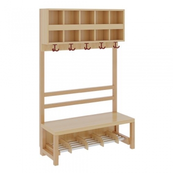 Komplettgarderobe mit doppelter Ablagereihe