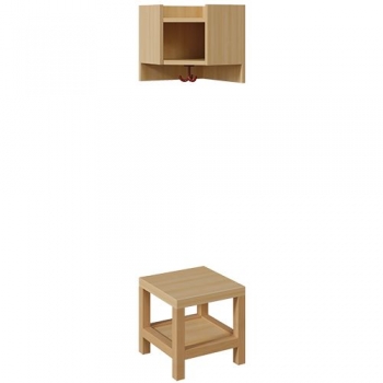 Garderoben-Innenecke, für einfache Ablage