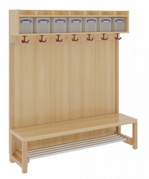 Komplettgarderobe mit einfacher Ablage inklusive Boxen