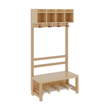 Komplettgarderobe mit einfacher Ablagereihe