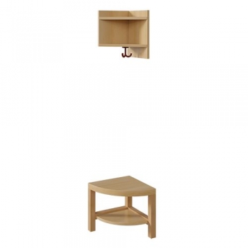 Garderoben-Außenecke, für einfache Ablage