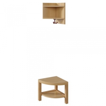 Garderoben-Außenecke, für einfache Ablage