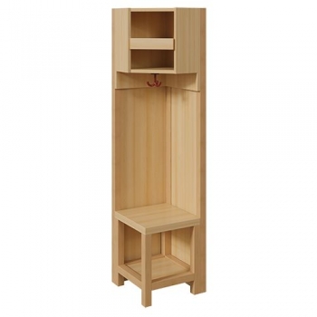 Garderoben-Innenecke, für doppelte Ablage