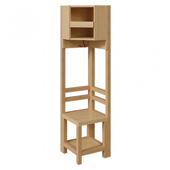 Garderoben-Innenecke, für doppelte Ablage