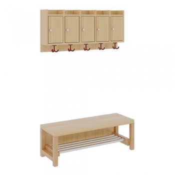 Garderobe BHT 100x34x35cm, Abl. m.Türen z.Wandm., Alu-Rost