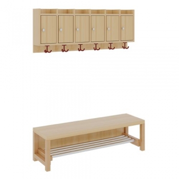 Garderobe BHT 120x34x35cm, Abl. m.Türen z.Wandm., Alu-Rost