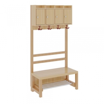 Garderobe BHT 80x34/158x39cm, Abl.m.Tür, Stütze, Rost