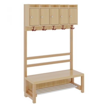 Garderobe BHT 100x42/158x39cm, Abl.m.Tür, Stütze, Rost