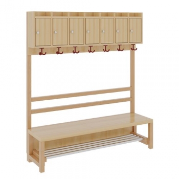 Garderobe BHT 140x34/158x39cm, Abl.m.Tür, Stütze, Rost