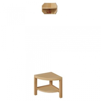 Garderoben-Außenecke, Ergänzung für Komplettgarderoben mit offenen Ablage