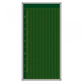 Klassenplantafel erweiterbar, Stahlemaillie grün