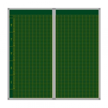 Klassenplantafel erweiterbar, Stahlemaillie grün
