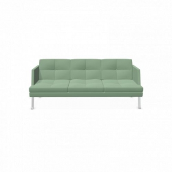 3er Sofa Ona mit Metallgestell und niedriger Lehne