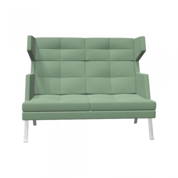 hohes 2er Sofa Ona mit Metallgestell und Seitenschale