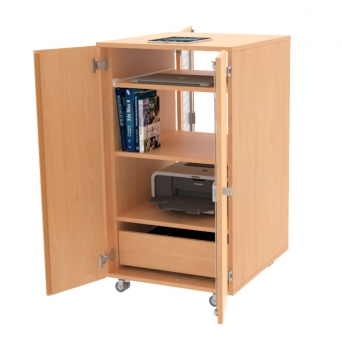 Multimediawagen, fahrbar BxHxT 60 x 100 / 107,3 x 66+2 cm