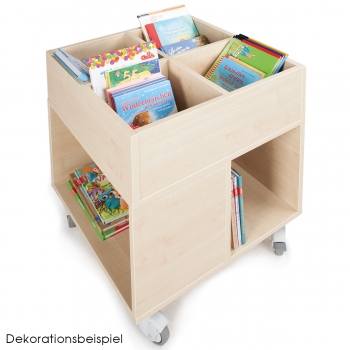 cuBe Bücherkiste fahrbar