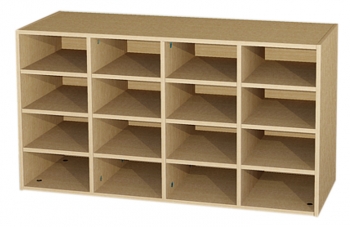 Materialcontainer 4-reihig als Aufsatz, 16 Fächer