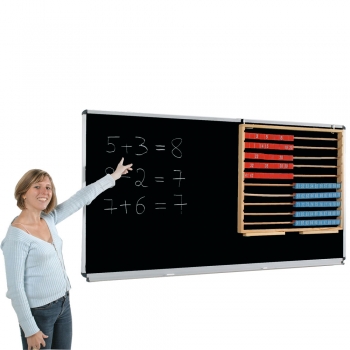 Kreidetafel mit Ablage Stahlemaille schwarz, 250x120 cm