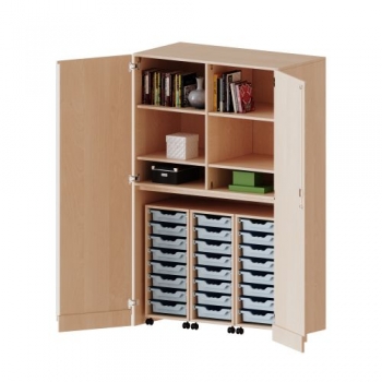 Garagenschrank ohne Sockel, 5 Ordnerhöhen - Serie evo180