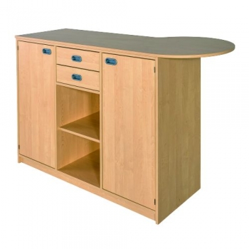 Anmeldestation B/H/T: 170/140x110x50/70 cm, Ansatz links