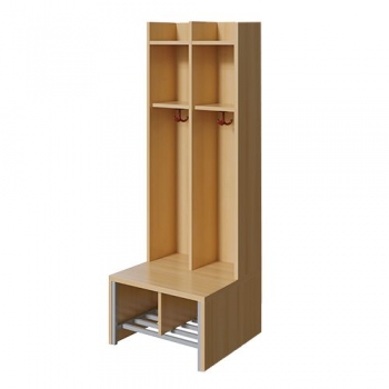 Spindgarderobe offen