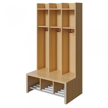 Spindgarderobe offen