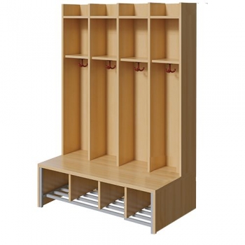 Spindgarderobe offen