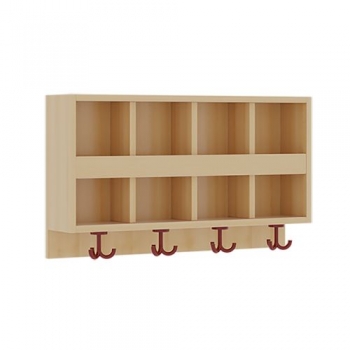doppelte Garderobenablage mit Blende B/H/T: 80x46x20 cm